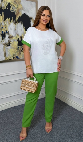 LIA24524 Divdaļīgs lina kostīms