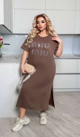 LIA21866 Trikotāžas kleita ar kabatām 