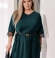 LIA21834 Zaļa zīda kleita