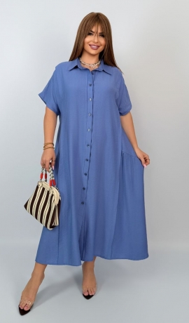 LIA24537 Lina kleita ar kabatām