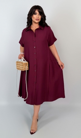LIA24535 Lina kleita ar kabatām 