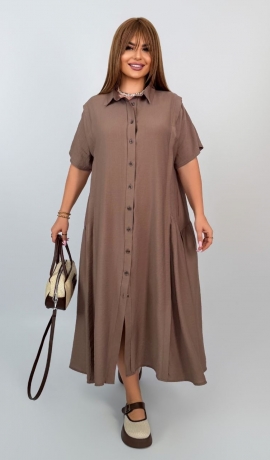LIA24536 Lina kleita ar kabatām