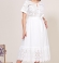 LIA9756 Balta kokvilnas kleita ar jostu