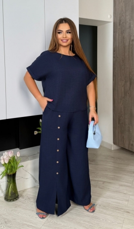 LIA23851 Divdaļīgs lina bikškostīms