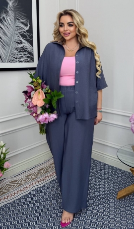 LIA23862 Divdaļīgs lina bikškostīms 