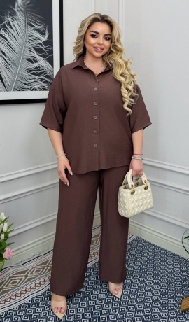 LIA23864 Divdaļīgs lina bikškostīms