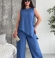 LIA23898 Divdaļīgs lina kostīms