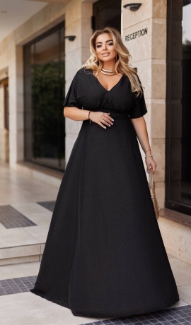LIA18080 Maxi garuma kleita ar spīdumu