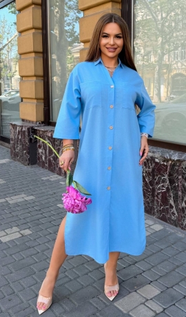 LIA24567 Lina kleita ar kabatām