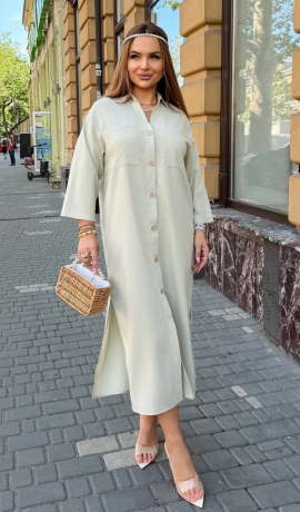 LIA24572 Lina kleita ar kabatām