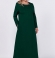 LIA13413 Zaļa maxi kleita ar kabatām