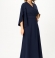 LIA21048 Eleganta tumši zila kleita