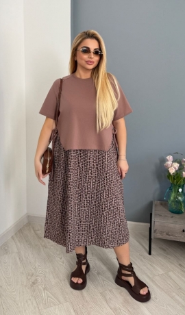 LIA23933 Viskozes kleita ar kabatām
