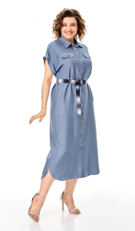 LIA23908 Zila viskozes kleita