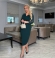LIA20032 Eleganta smaragdzaļa kleita