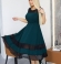 LIA27071 Eleganta divu audumu kleita