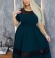 LIA27071 Eleganta divu audumu kleita