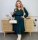 LIA15764 Zaļa velveta kleita