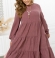 LIA14935 Velveta kleita ar volāniem