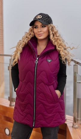 LIA18474 Vīna krāsas veste