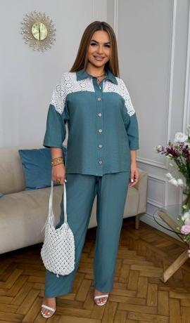 LIA25047 Divdaļīgs lina bikškostīms