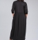 LIA11481 Melna divu audumu kleita