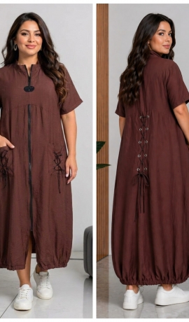 LIA23361 Viskozes kleita ar kabatām