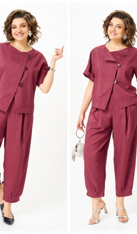 LIA23343 Bordo divdaļīgs kostīms