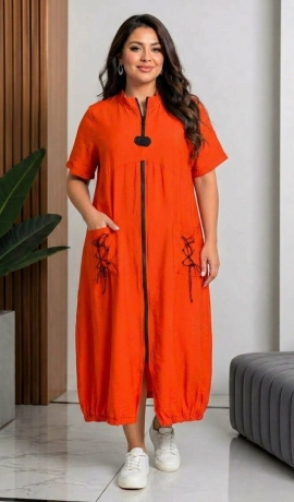 LIA23360 Viskozes kleita ar kabatām 