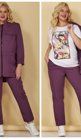 LIA10150 Violets trīsdaļīgs bikškostīms