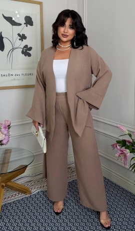 LIA24025 Divdaļīgs lina kostīms