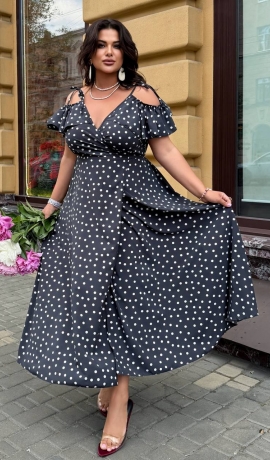 LIA24638 Maxi garuma kleita 