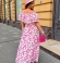 LIA24630 Maxi garuma kleita ar rakstu