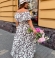LIA24629 Maxi garuma kleita ar rakstu
