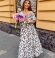 LIA24629 Maxi garuma kleita ar rakstu