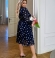 LIA23390 Šifona kleita ar ziedu rakstu