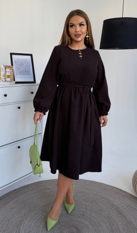 LIA25833 Velveta kleita ar jostu 