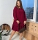LIA15975 Bordo velveta kleita