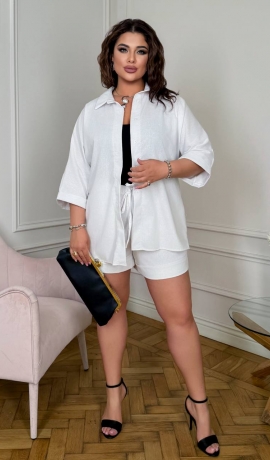 LIA23493 Divdaļīgs lina kostīms