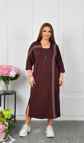 LIA25280 Trikotāžas kleita ar kabatām