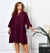 LIA25284 Velveta kleita ar volāniem