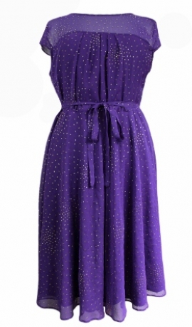 3-0097 Violeta kleita ar spīdumiņiem